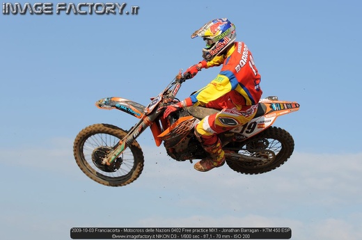 2009-10-03 Franciacorta - Motocross delle Nazioni 0402 Free practice MX1 - Jonathan Barragan - KTM 450 ESP